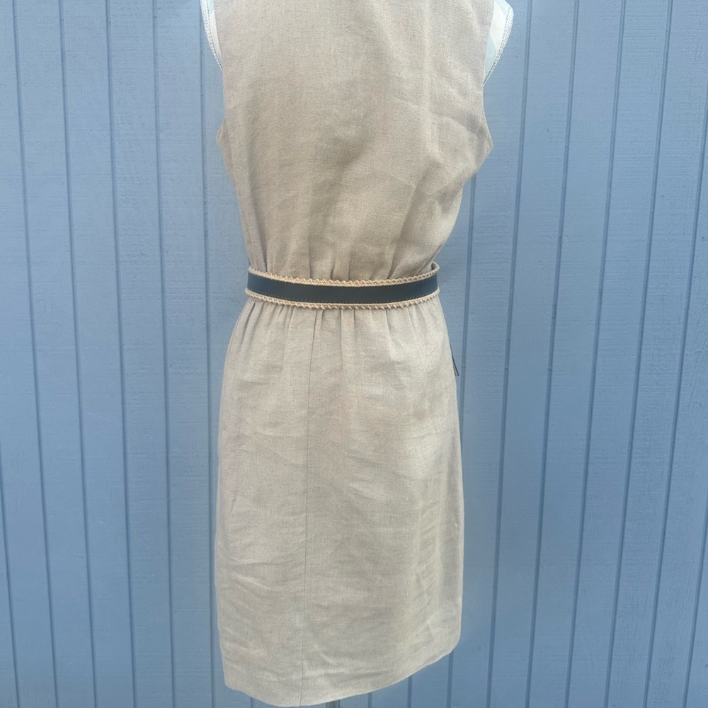 Danny & Nicole Khaki Dress with Black Details - Picture 10 of 14